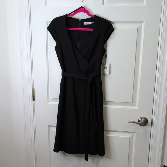 Calvin Klein | Dresses | Calvin Klein Black Aline Midi Dress | Poshmark